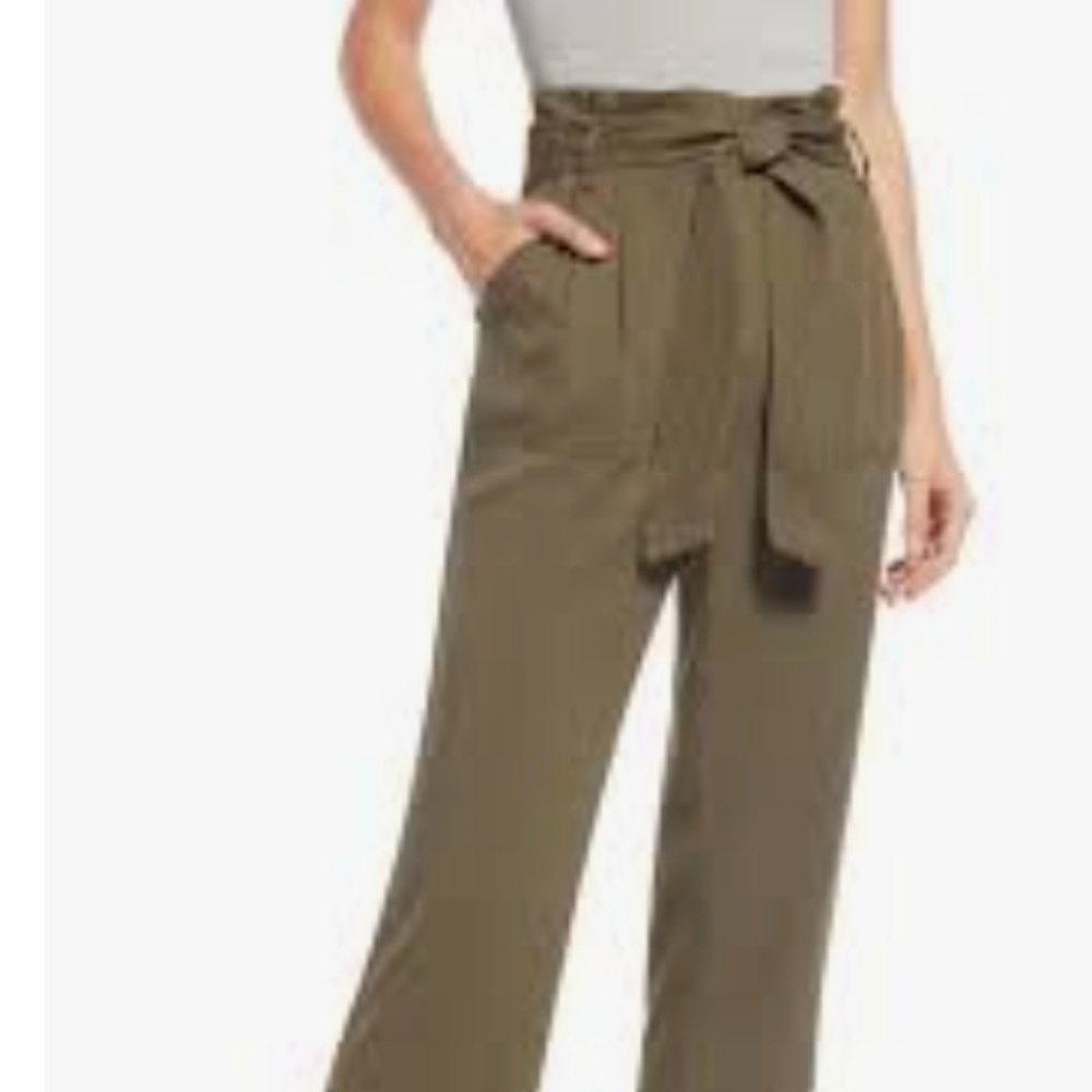 Rachael Zoe paperbag khaki pants 6